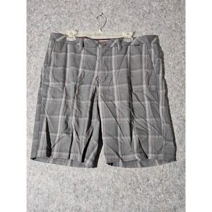 Travis Mathew Shorts Mens 38 Gray Plaid Golf Performance Stretch